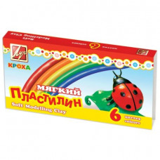 Пластилин КРОХА 06 цветов 99г.со стеком. /40/ 12С 863-08