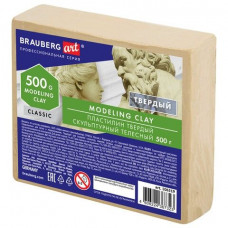 Пластилин скульптурный BRAUBERG ART CLASSIC, телесный, 0,5 кг, мягкий, 106519