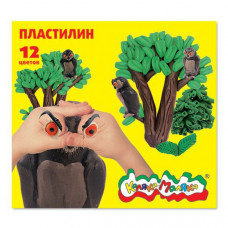 Пластилин КАЛЯКА 12 цветов  180г ПКМ12